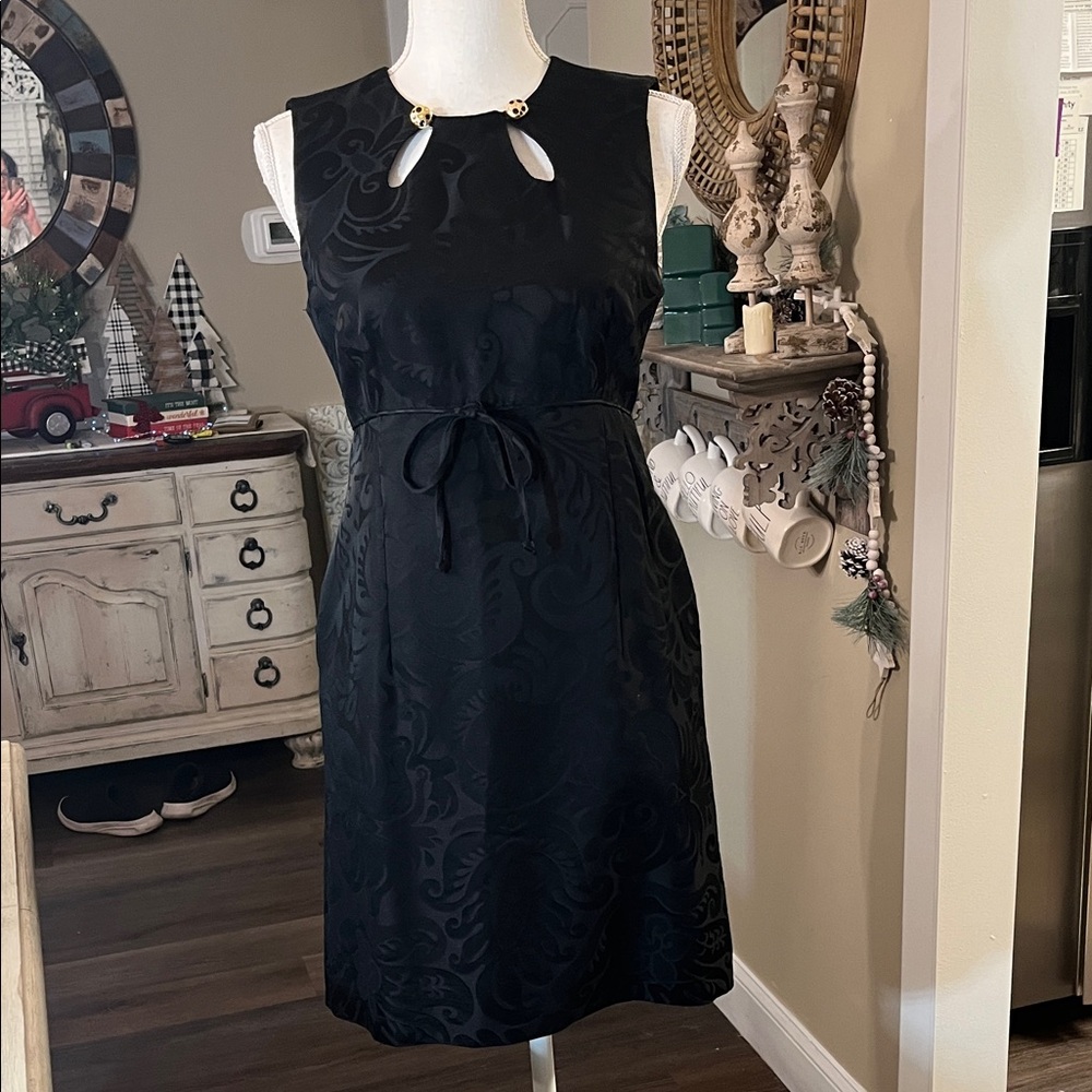 Milly of New York Black Textured Mini Dress